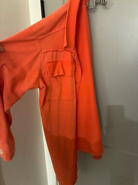 Maurices Coral-Orange Lightweight Long Sleeve Top